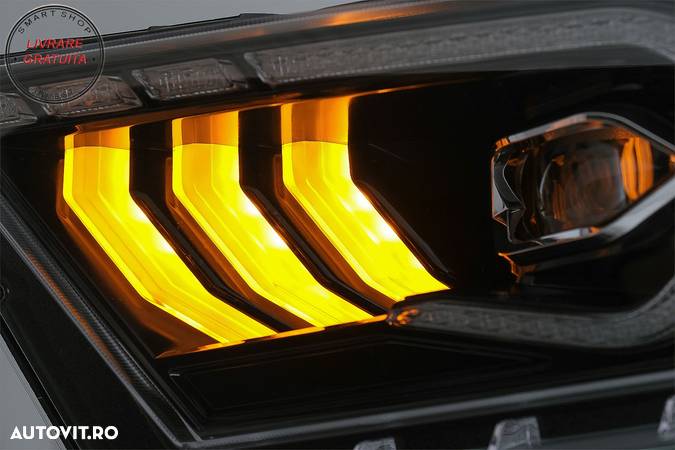 Faruri Full LED Ford Mustang V (2010-2014) cu Semnal Dinamic Secvential- livrare gratuita - 14