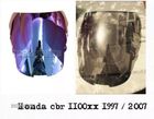 Viseira cbr1100xx 1997 até2007 frontal honda briseira vidro bolha rr - 1