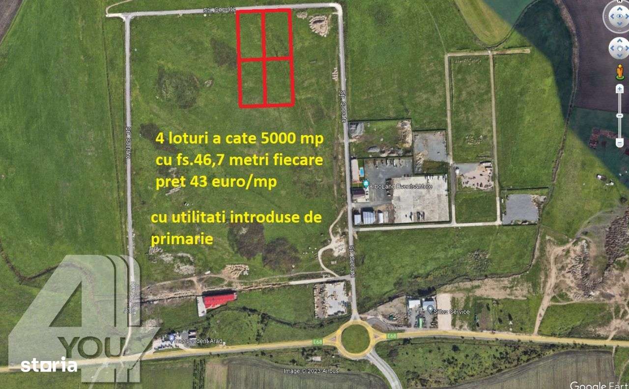 Teren intravilan 5000 mp Zona industriala Nord fs.47 ml cu utilitati - Imagine principală: 2/5