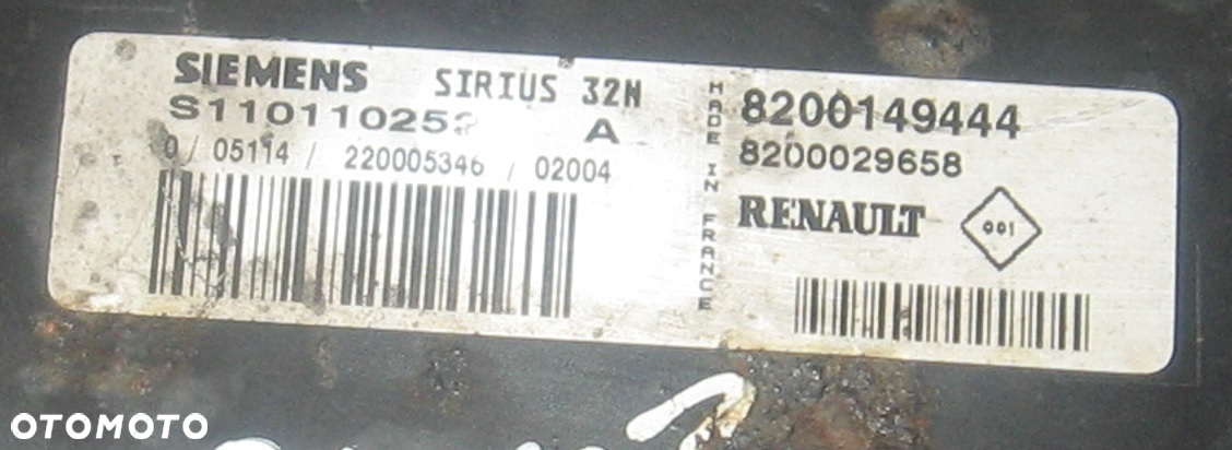 sterownik silnika ESPACE II 2.0 16V 8200149444 RENAULT - 4