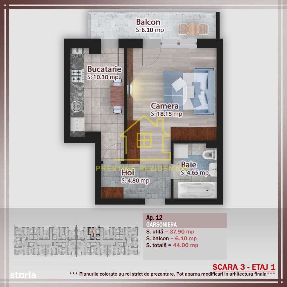 Garsoniera- metrou-Titan-Pallady-Dec- 44mp-Incalzire-9