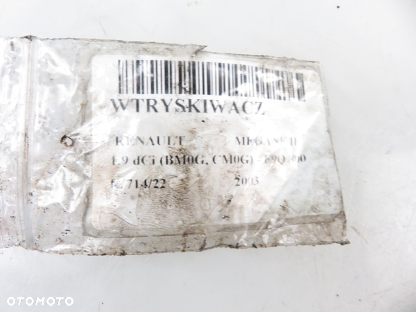 WTRYSKIWACZ RENAULT 1.9 DCI  8200100272 0445110110B - 2