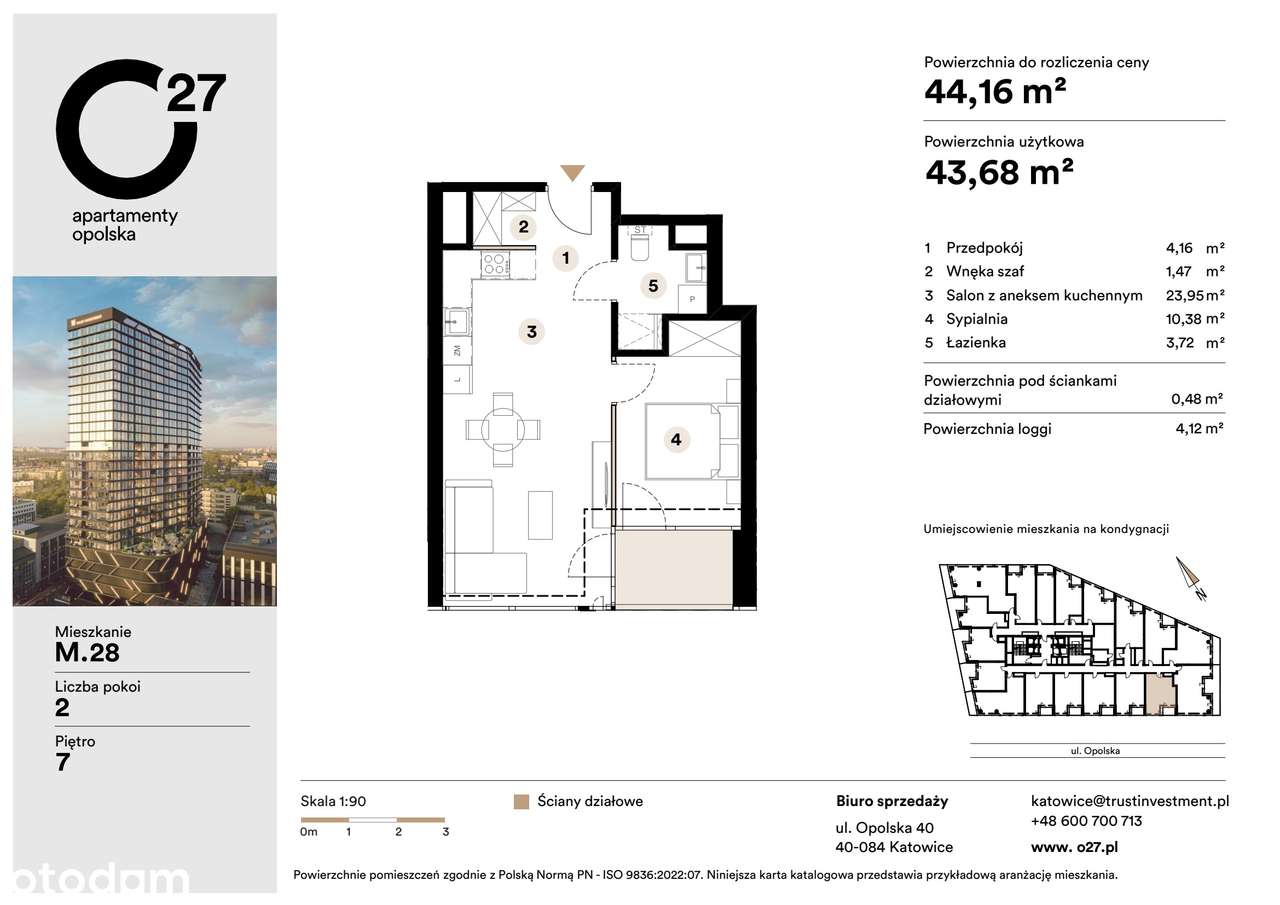2-pokojowe mieszkanie 43m2 Bez Pośredników - Pełny obrazek: 2/10