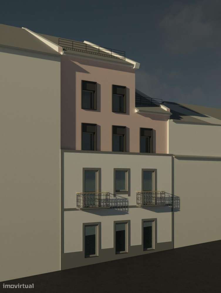 Prédio para reabilitação com projeto aprovado - 8 apartamentos - Grande imagem: 2/3