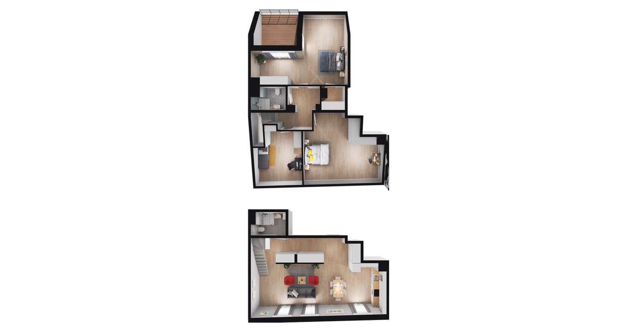 2-pokojowe mieszkanie 107m2 + taras Bez Prowizji - Pełny obrazek: 2/8