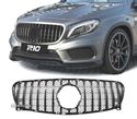 GRELHA FRONTAL PARA MERCEDES GLA X156 14-16 GT-R AMG PRETO BRILHANTE - 1