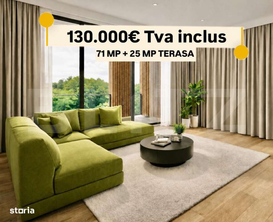 Apartament de vanzare cu 3 camere, 71 mp, zona Torontalului — fotografia 1