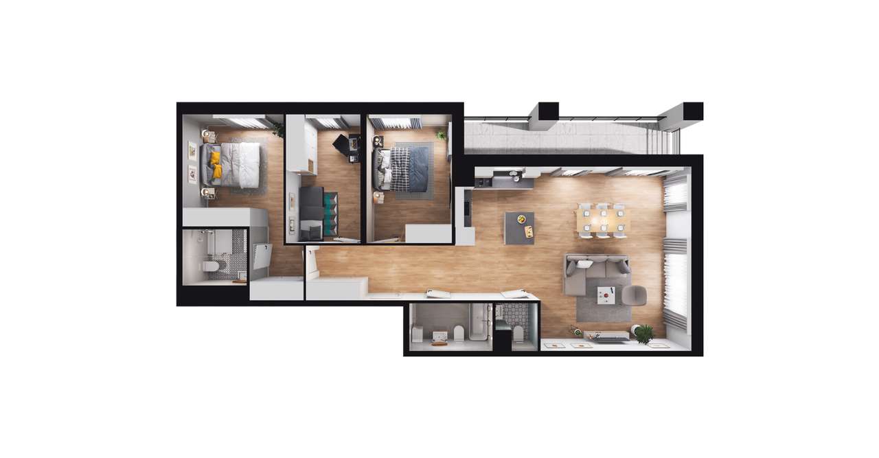 4-pokojowe mieszkanie 98m2 + balkon Bez Prowizji - Pełny obrazek: 2/8