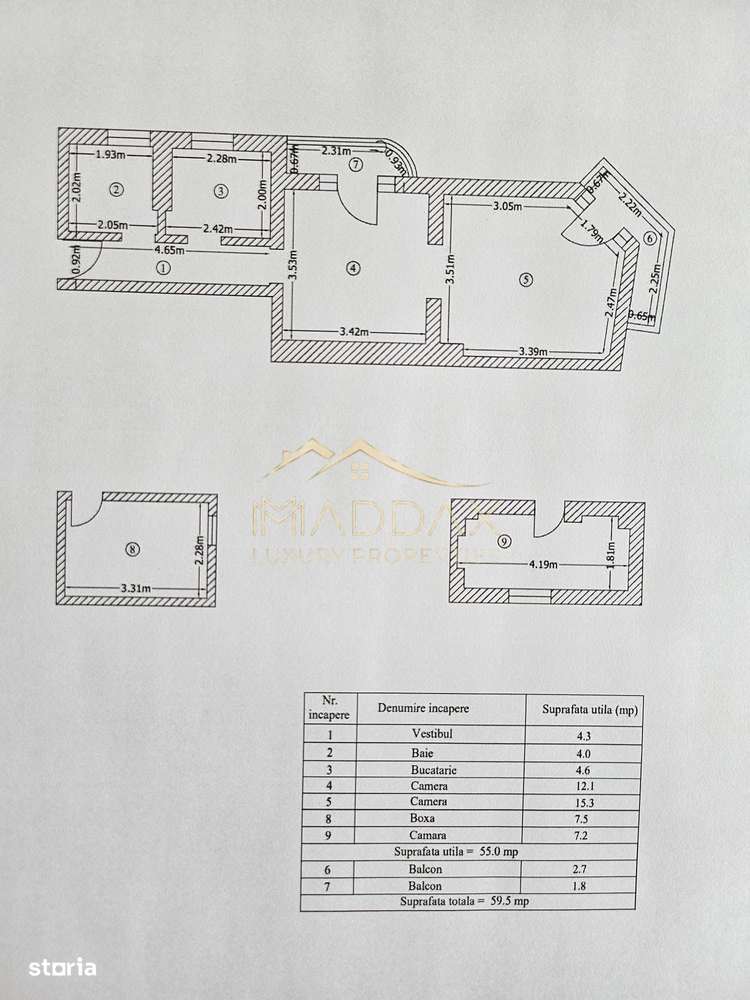 Apartament 2 camere de vânzare Sector 3 / Dristor (Dudesti) / 55 mp re-5
