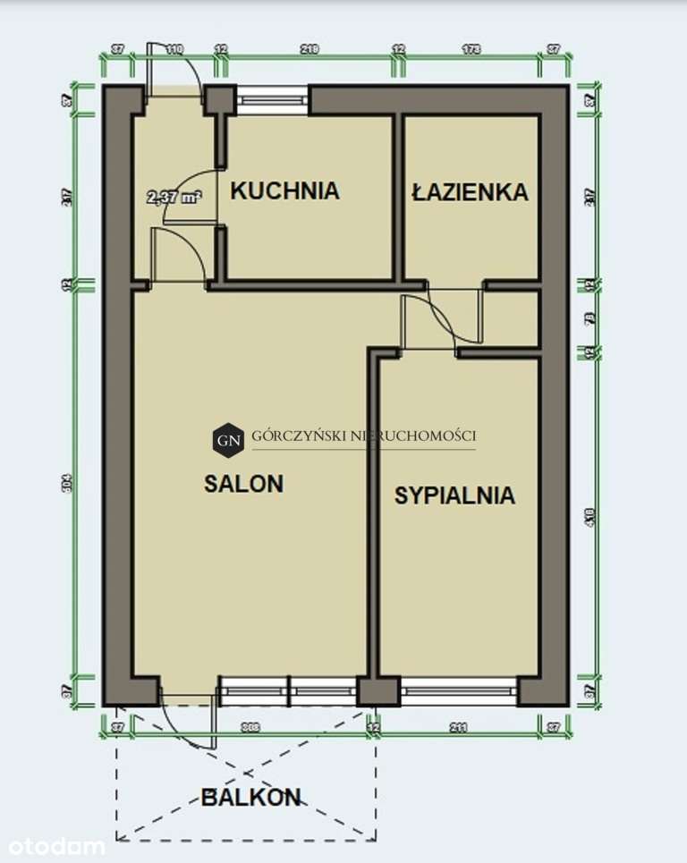 Ul. Pereca/2 pok, os. kuchnia, balkon, co miejskie-8