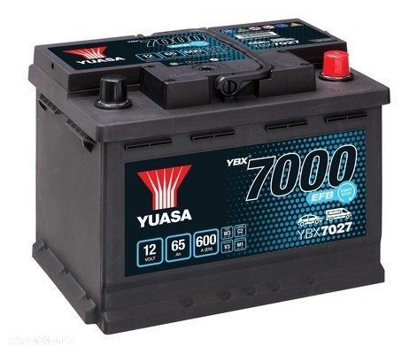 Akumulator YUASA 12V 65Ah/600A EFB YBX7000 MOŻLIWY DOWÓZ MONTAŻ - 1