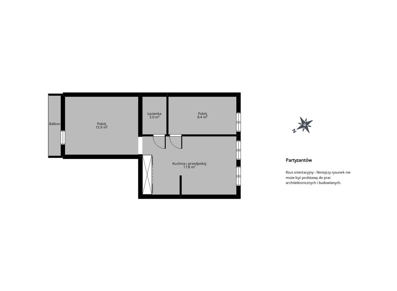 Piękne Mieszkanie 2 pok. ul. Partyzantów-10