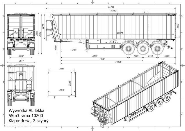 Mega 55m3 Naczepa Wywrotka Aluminiowa klapo-drzwi - 15