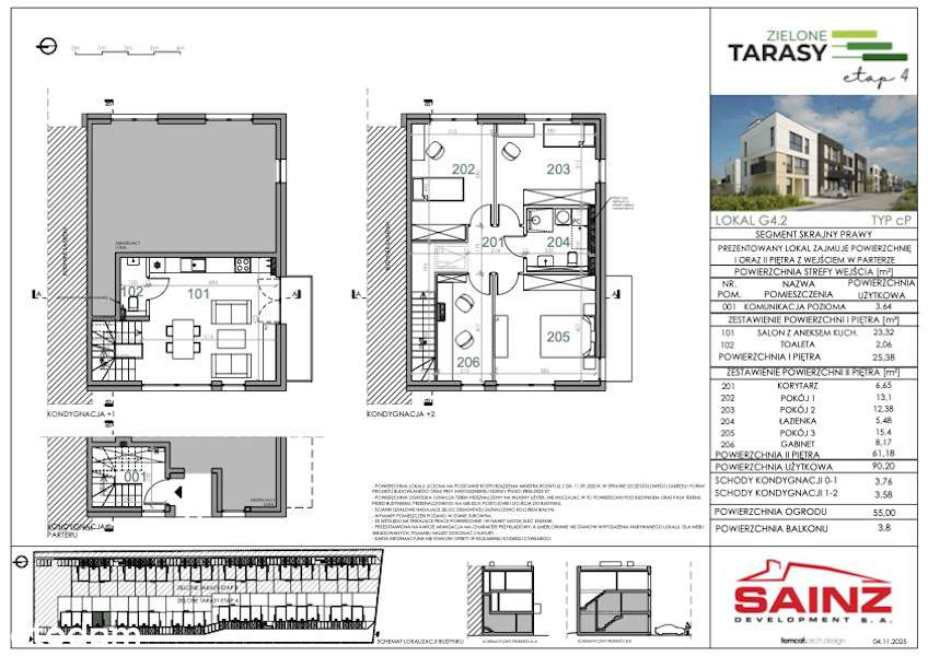 M5 90,20 m2 z ogrodem 55m2 i m. post., od dewelopera-8