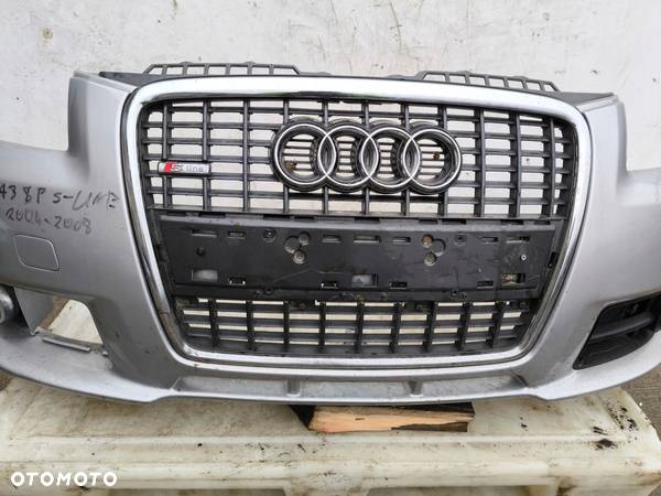 ZDERZAK PRZÓD AUDI A3 8P S LINE DUŻY GRILL 2004-2008 KOMPLETNY - 2