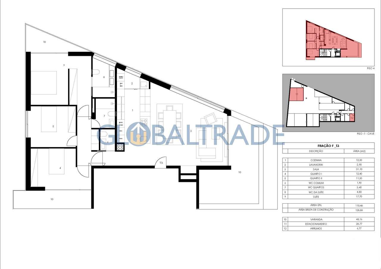 Apartamento T3 NOVO - Edifício Bismark em São Cosme-26