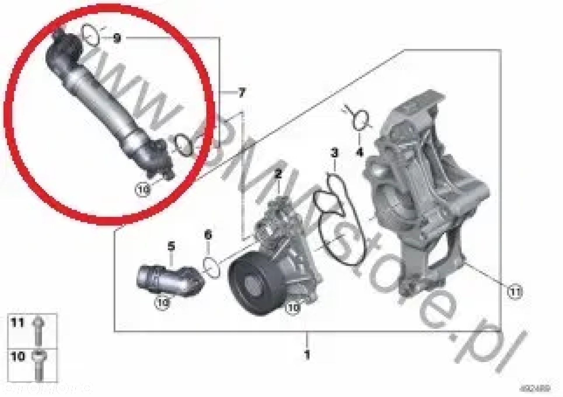 NOWY przewód wąż rura wody pompy płynu chłodzącego głowicy silnika BMW G11 G20 G01 X3 G02 X4 G05 X5 - 13