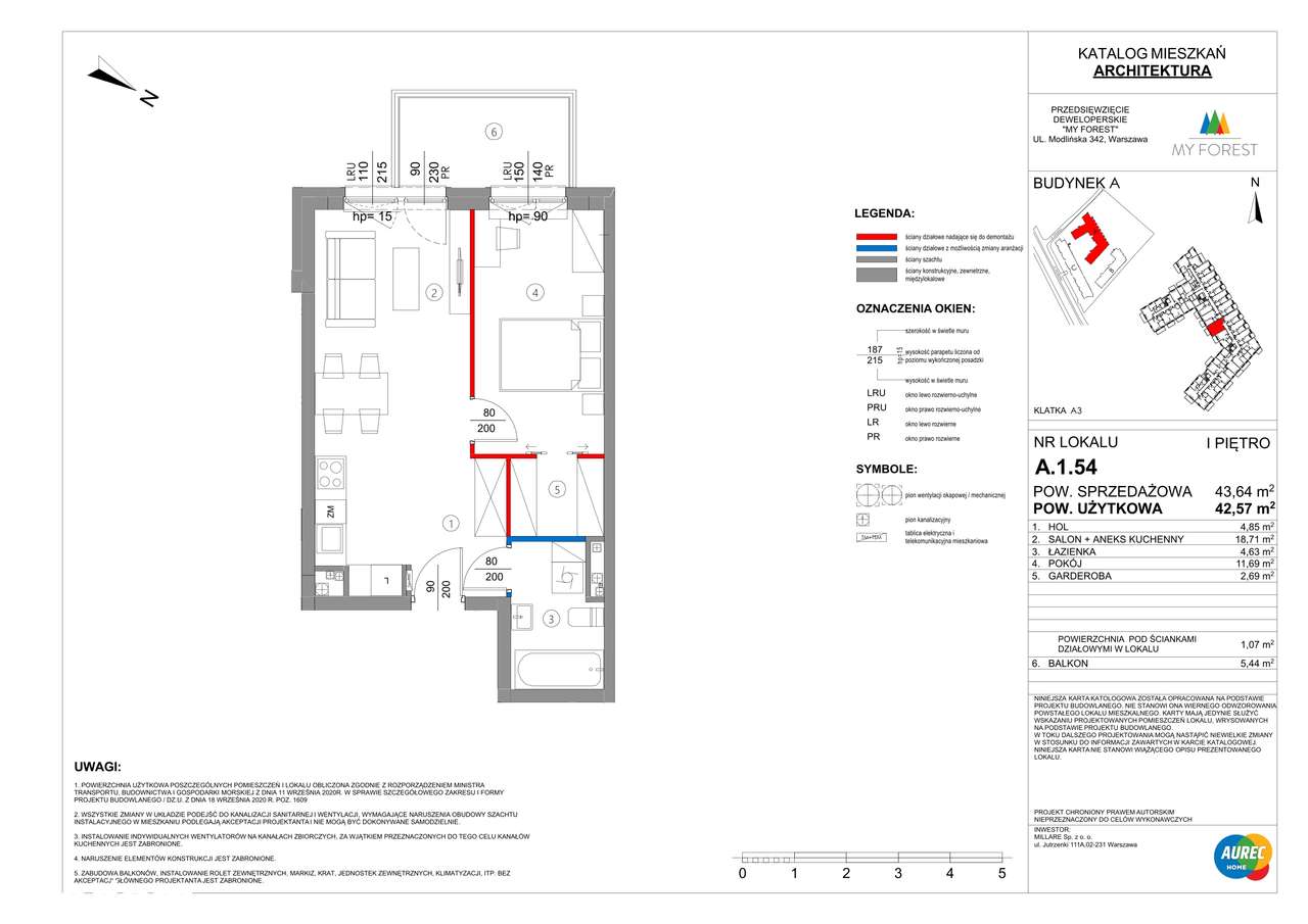 My Forest | mieszkanie 2-pok. | A.1.54 - Pełny obrazek: 2/7