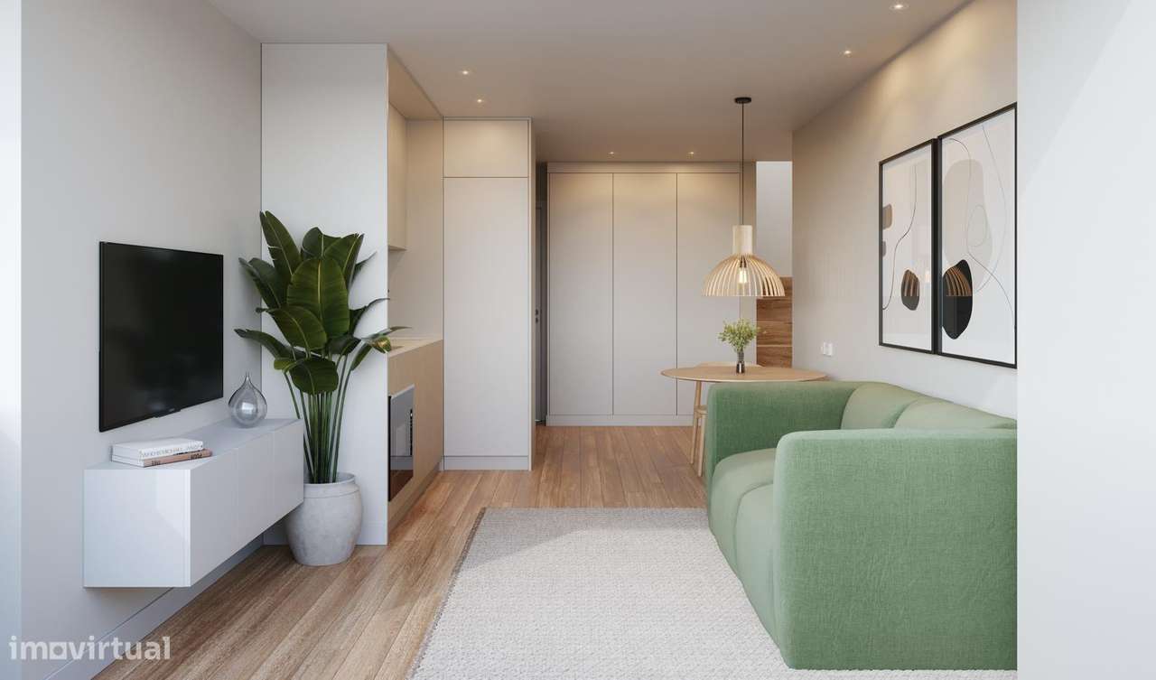 Apartamento T1+1 com terraço Matosinhos Sul-17