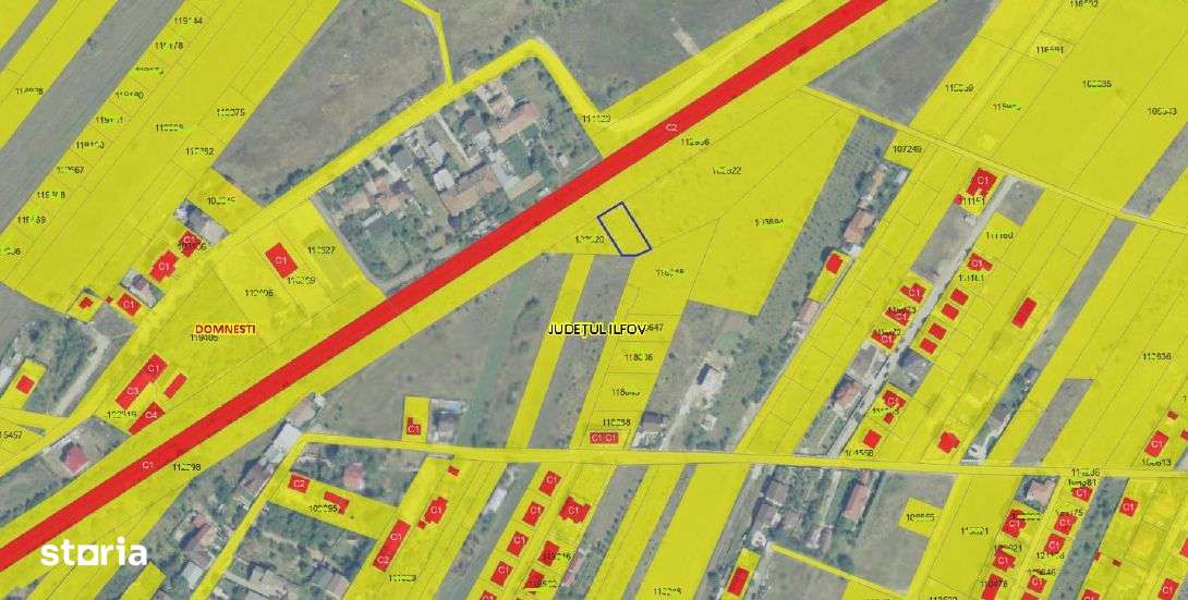 cota 1/2 din teren 600 mp Domnesti, jud Ilfov-id R.09 - Imagine principală: 1/3