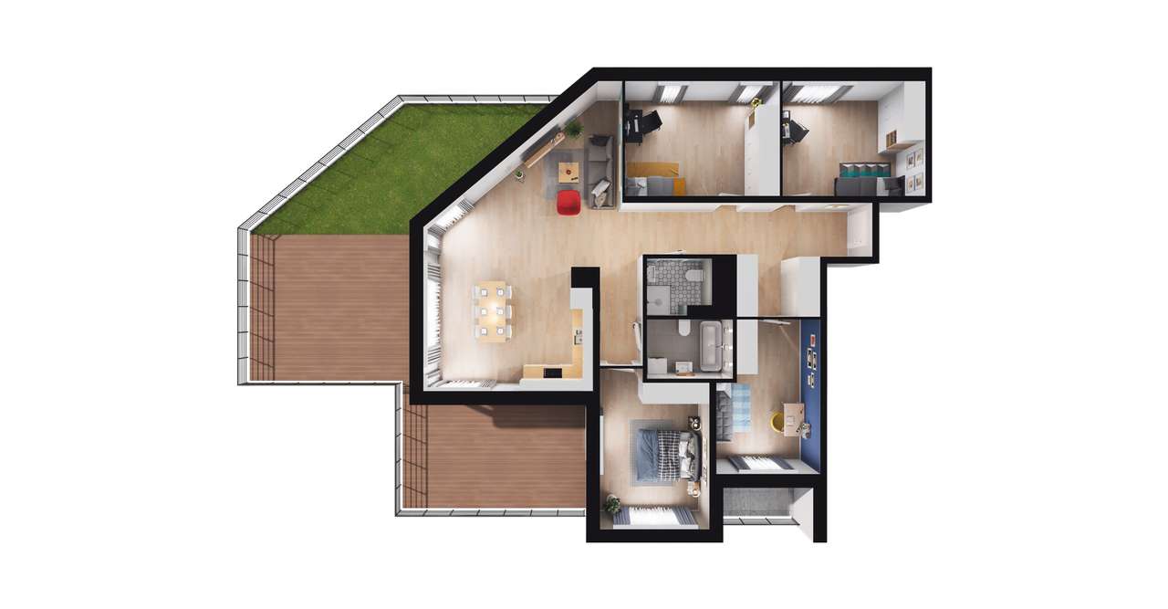 5-pokojowe mieszkanie 118m2 + taras - Pełny obrazek: 3/9