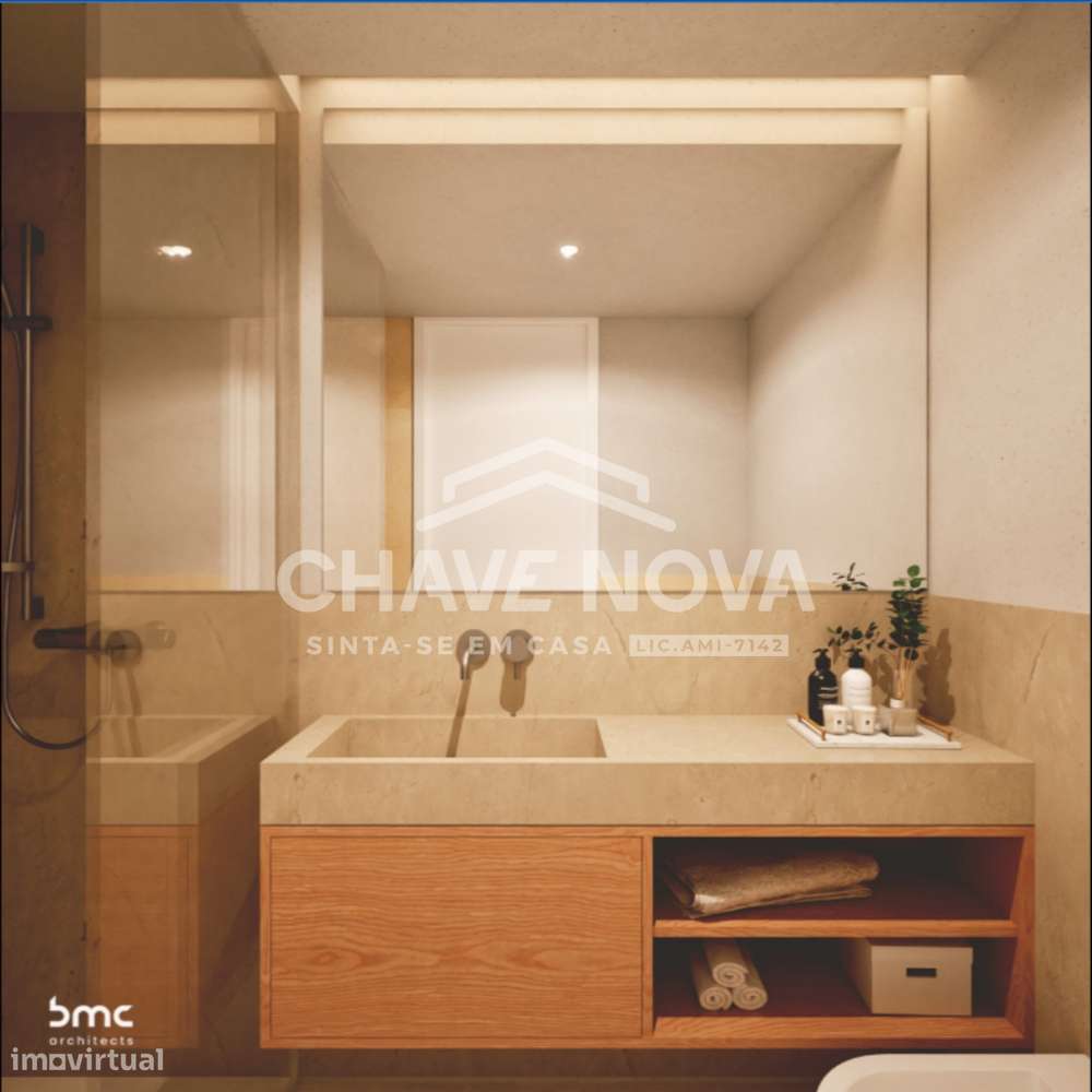 Apartamento T1 com varanda, garagem e elevador-3