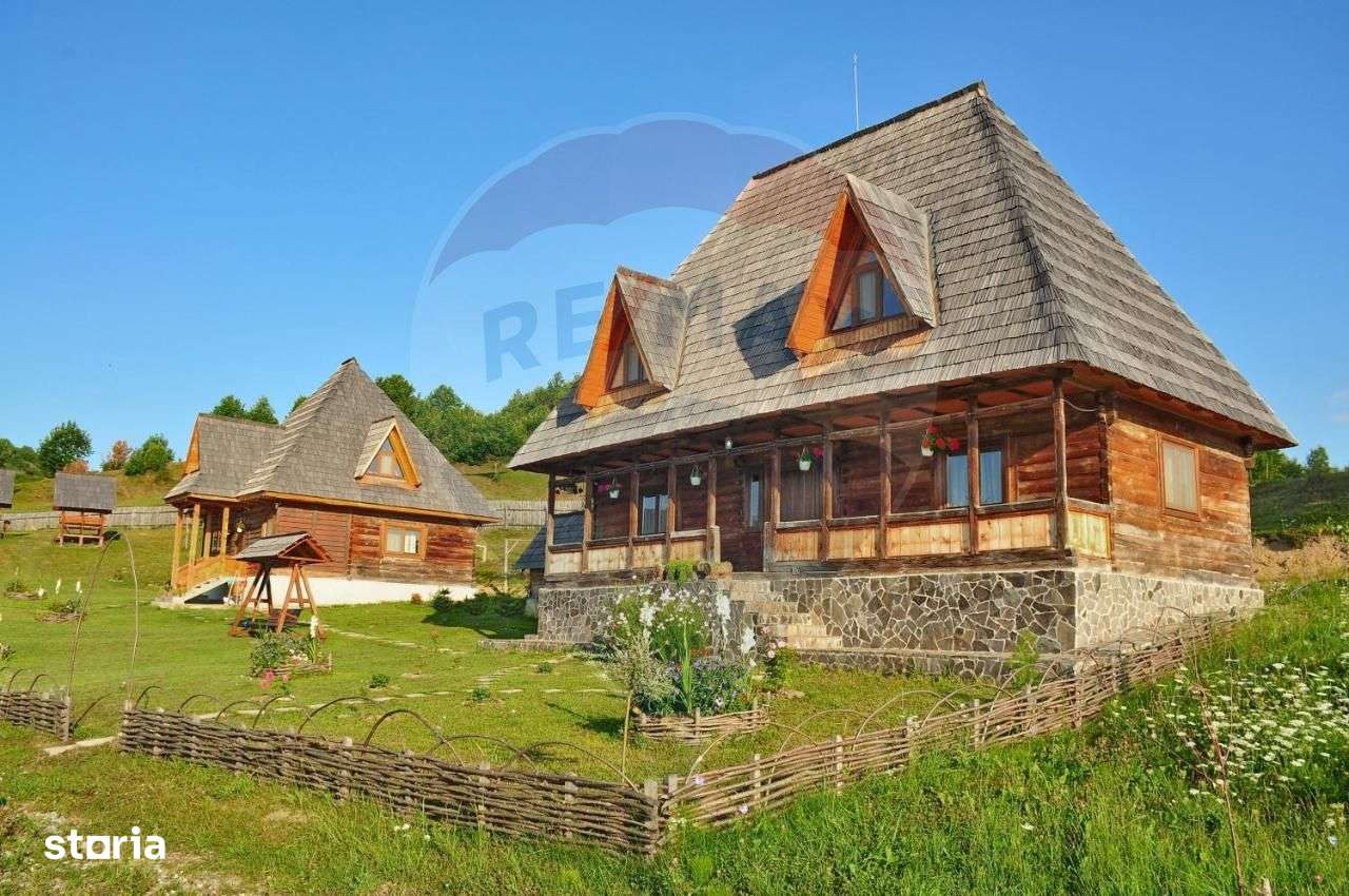 Vanzare 3 case de vacanta si 15750 mp teren, Botiza, Maramures-0
