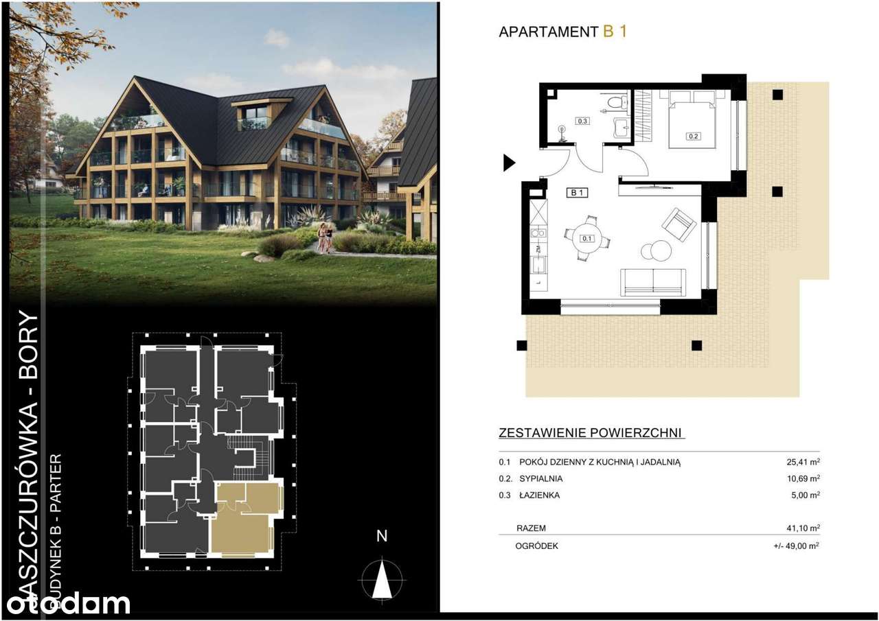 Tatra Square/ S​A​U​N​A/ W​I​N​D​A/G​A​R​AŻ/ Apartament L​B01 - Pełny obrazek: 2/7