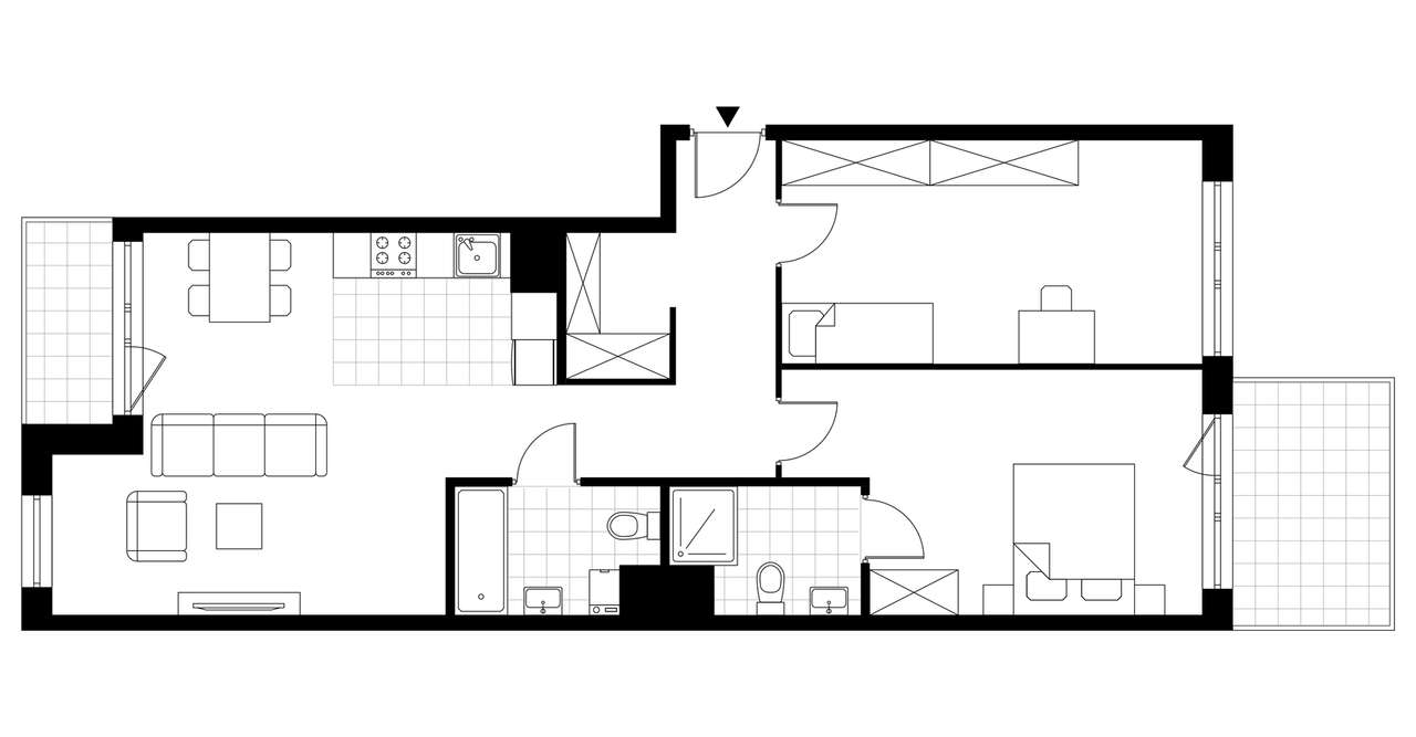 3-pokojowe mieszkanie 77m2 + balkon - Pełny obrazek: 3/8