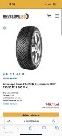 Cauc 235/55/R19 Falken dot 2019 6-7mm profil ramas 4buc - 8