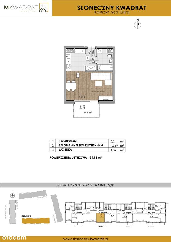 Słoneczny Kwadrat  | mieszkanie 1-pok. | B3_05 - Pełny obrazek: 2/6