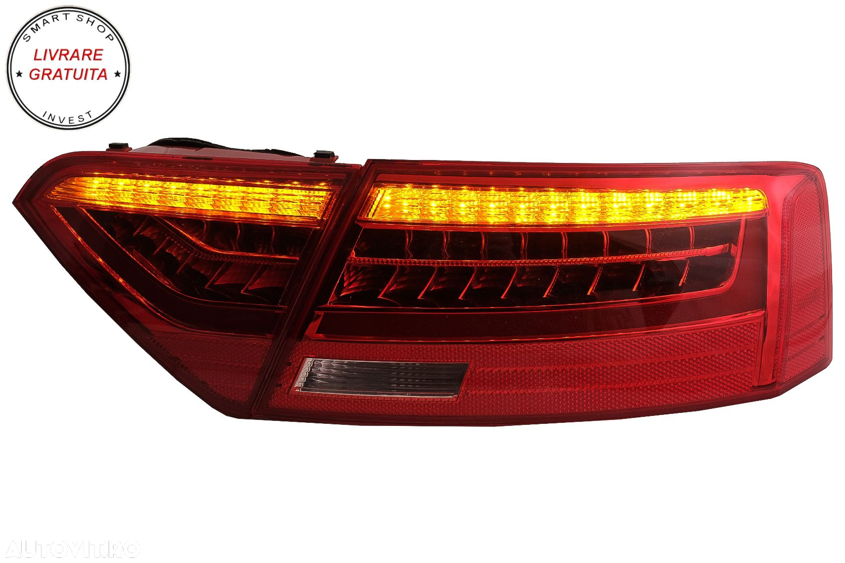 Stopuri LED Audi A5 8T Facelift (2012-2016) Semnal Secvential Dinamic- livrare gratuita - 6