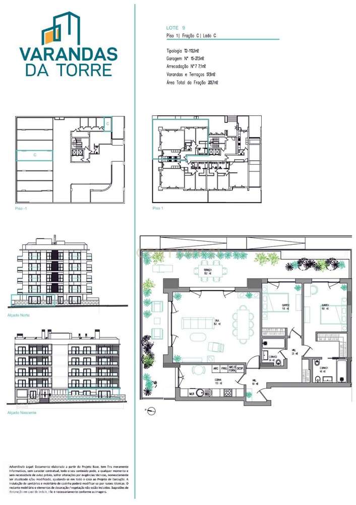 Apartamento T2 em Empreendimento Varandas da Torre em Carcavelos (Nova-21