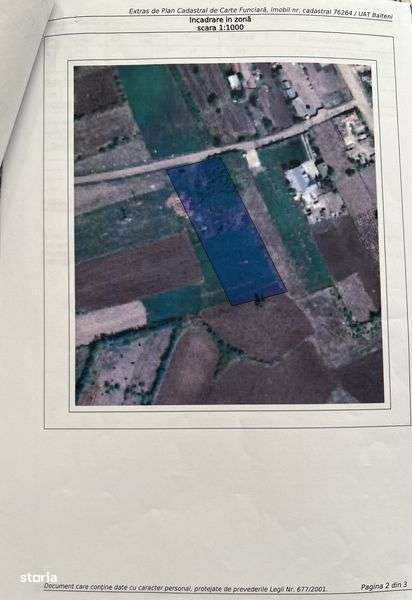 Teren Vaslui - Balteni Deal - intravilan - 5000mp - despartit de sosea - Imagine principală: 5/7