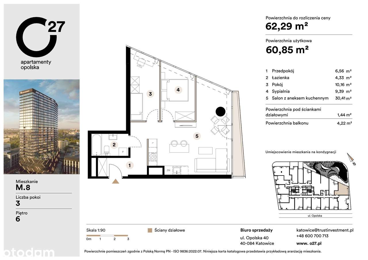 3-pokojowe mieszkanie 60m2 + balkon Bez Prowizji - Pełny obrazek: 2/10
