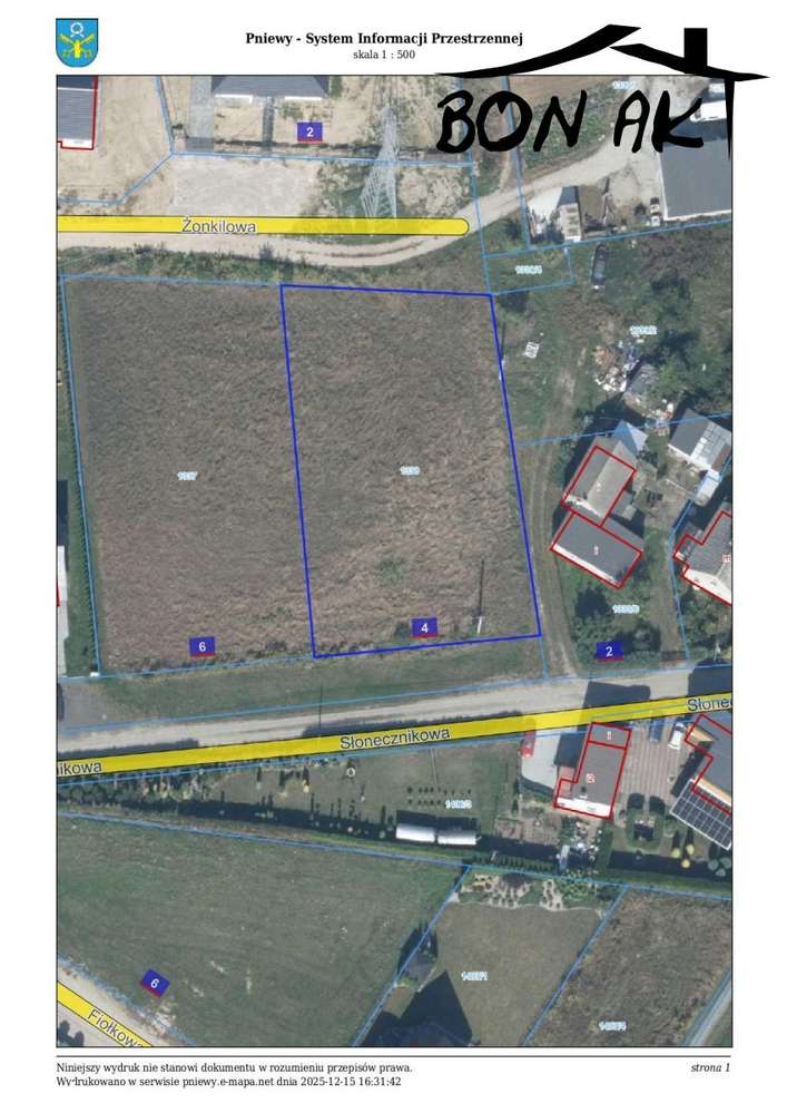 Działka budowlana ul. Słonecznikowa 4-3