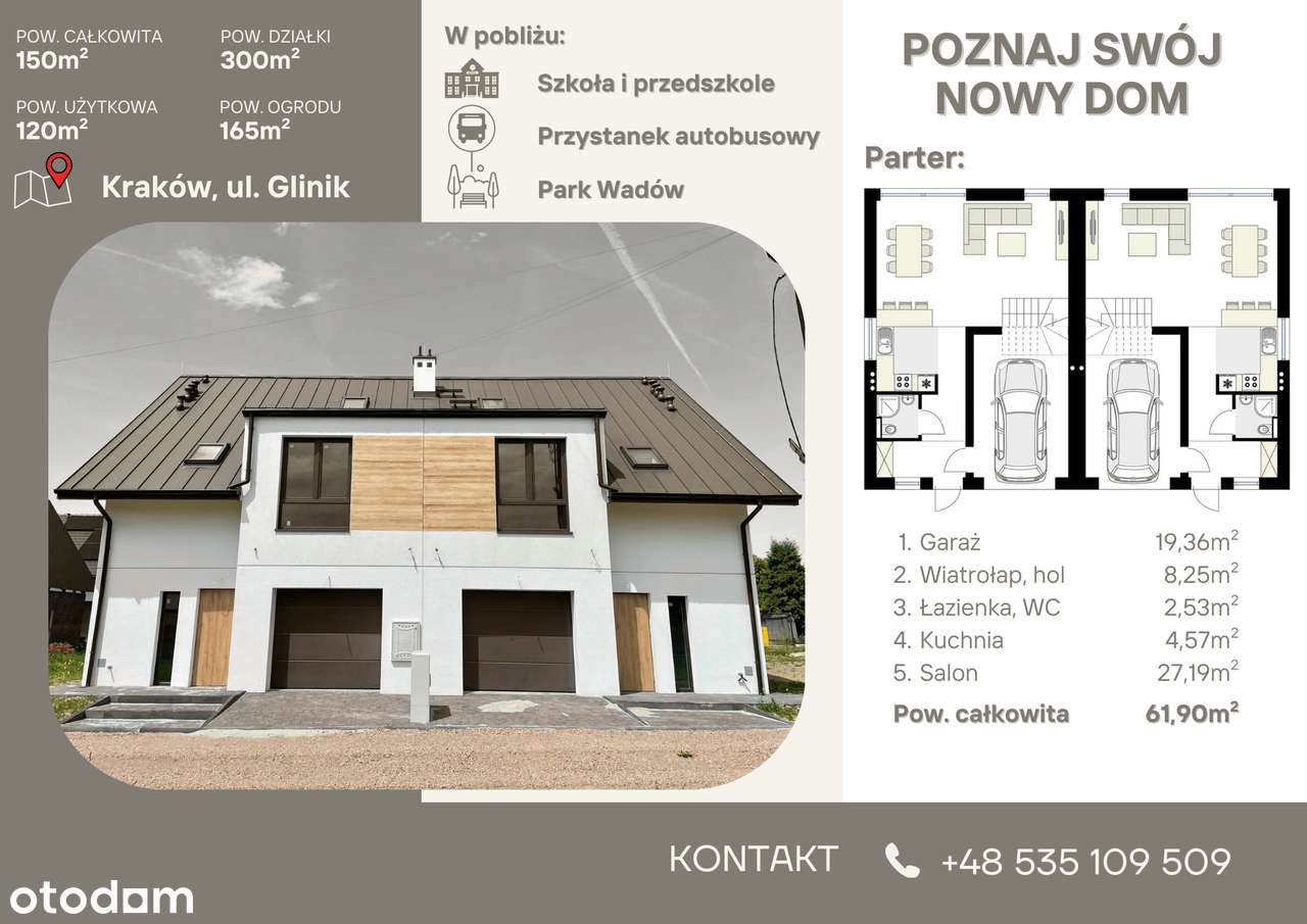 NOWA NIŻSZA CENA - atrakcyjny dom w sąsiedztwie Parku Wadów - Pełny obrazek: 4/20