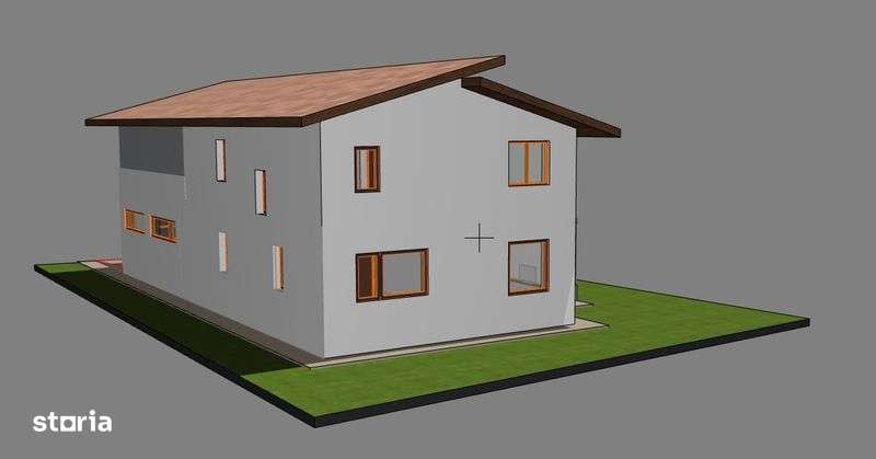 Vand teren cu proiect casa autorizat & fundatie / put construit - Imagine principală: 4/6