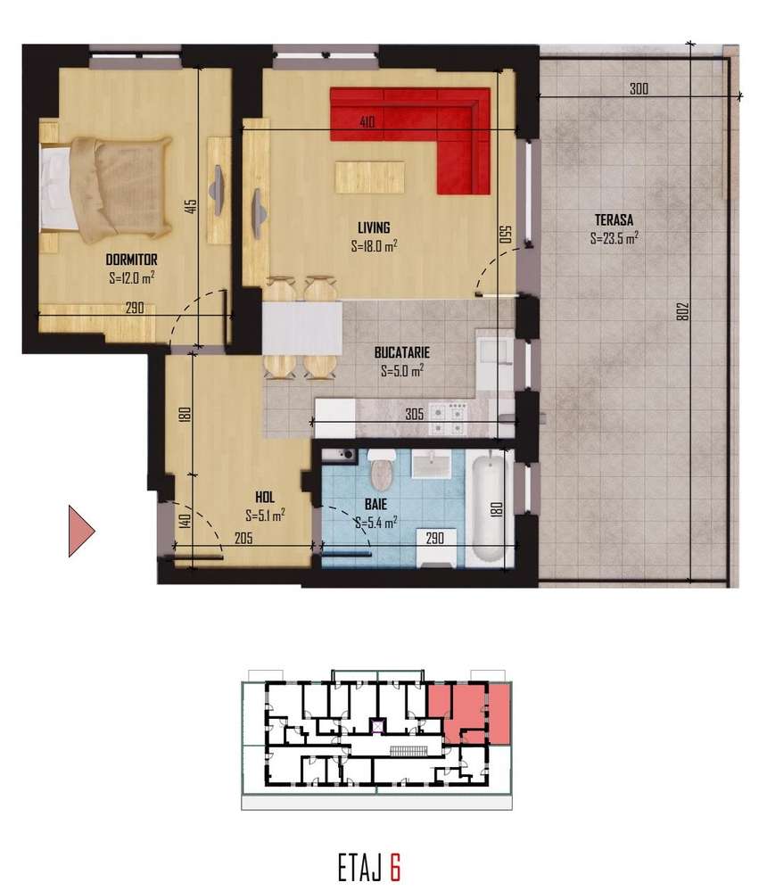 Apartament nou 2 camere cu terasa- Stil contemporan – Bragadiru - Imagine principală: 5/5