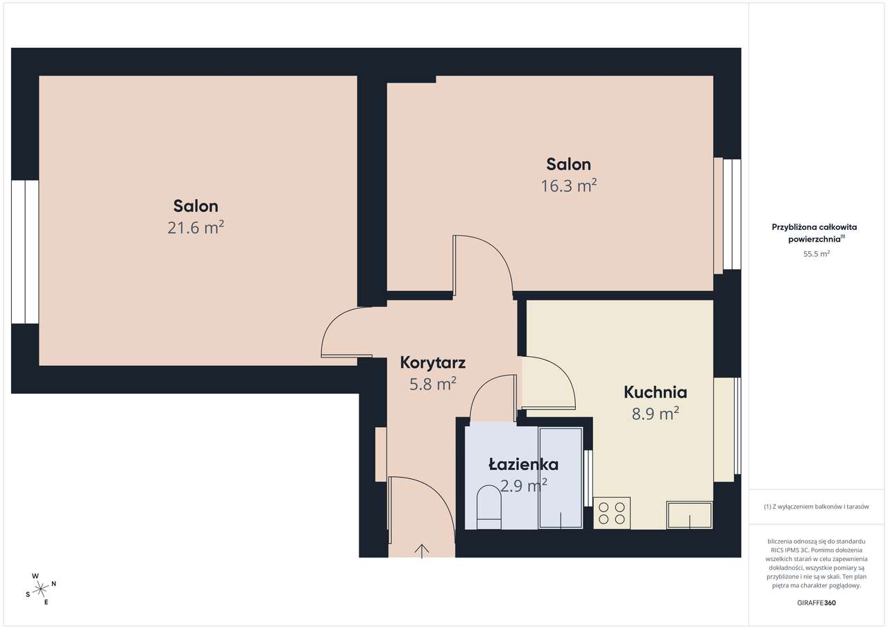 54,65 m2 | budynek z cegły | parki-19