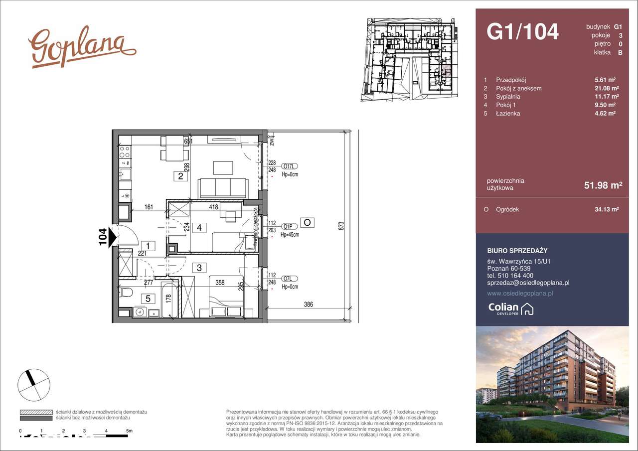 Osiedle Goplana | mieszkanie 3-pok. | G1/104 - Pełny obrazek: 2/7