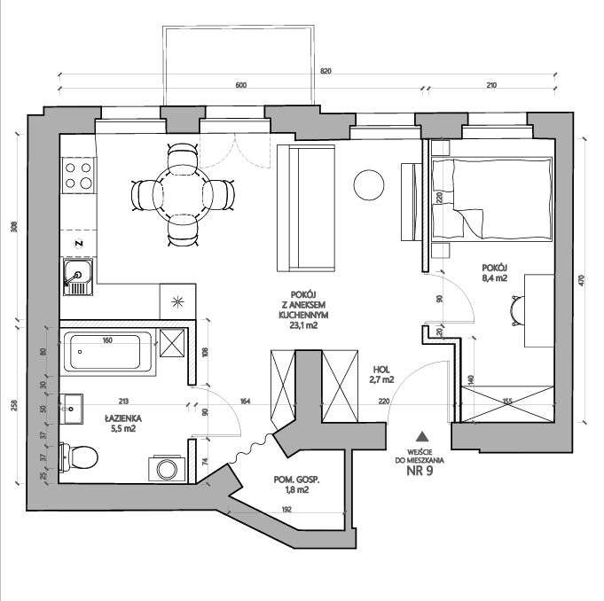 odrestaurowana kamienica, balkon, podłogówka-3