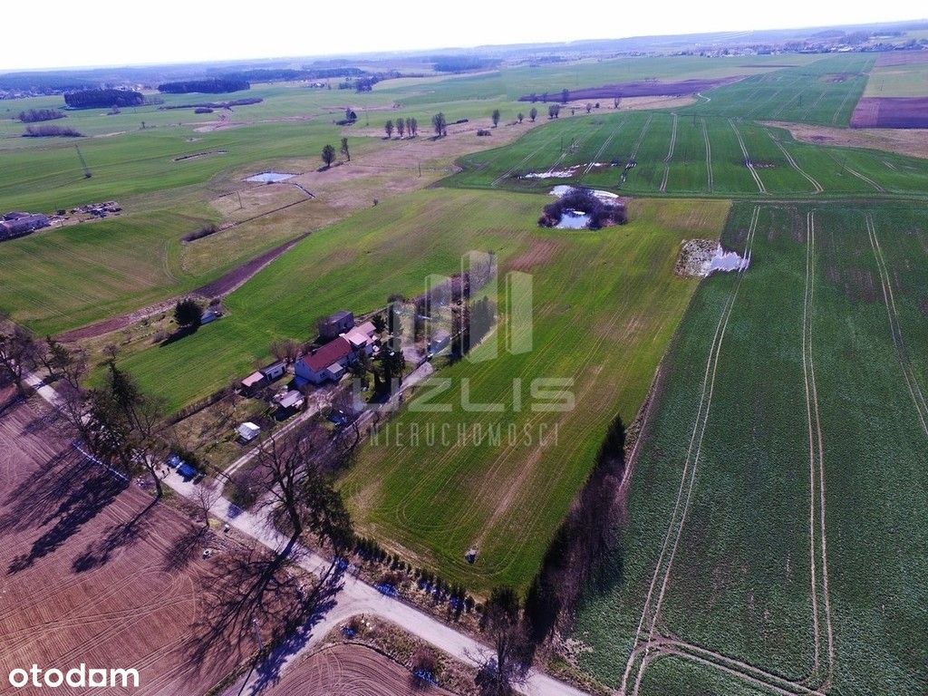 Działka ze stawem warunki zabud. 1,3 ha Szpęgawsk