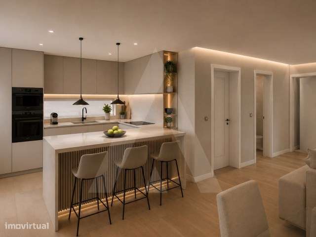 Apartamento T3 Duplex novo com piscina na Praia da Barra-3