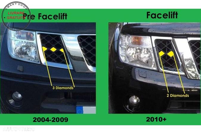 Faruri Angel Eyes Nissan Navara D40 (2004-2009) Pathfinder R51 (2005-2008) Crom- livrare gratuita - 16