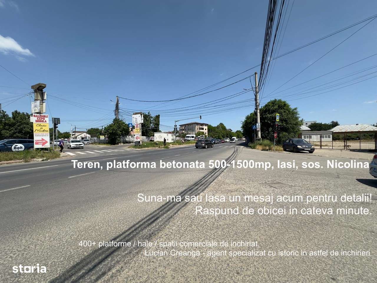 Teren, platforma betonata 500-1500mp, Iasi, sos. Nicolina - Imagine principală: 1/4