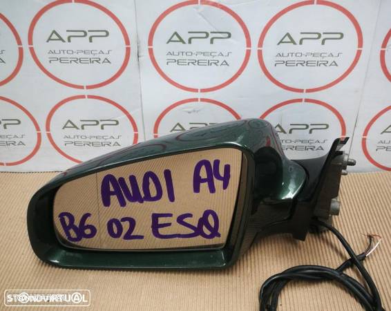 Espelho esquerdo eléctrico Audi A4 B6 eléctrico, ficha cortada. - 1