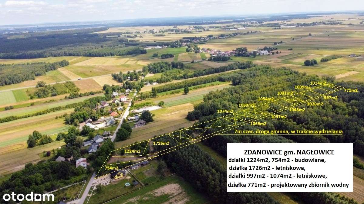 Działka budowlana (plan) 1224m2 przy asfalcie cena 69.900zł-1
