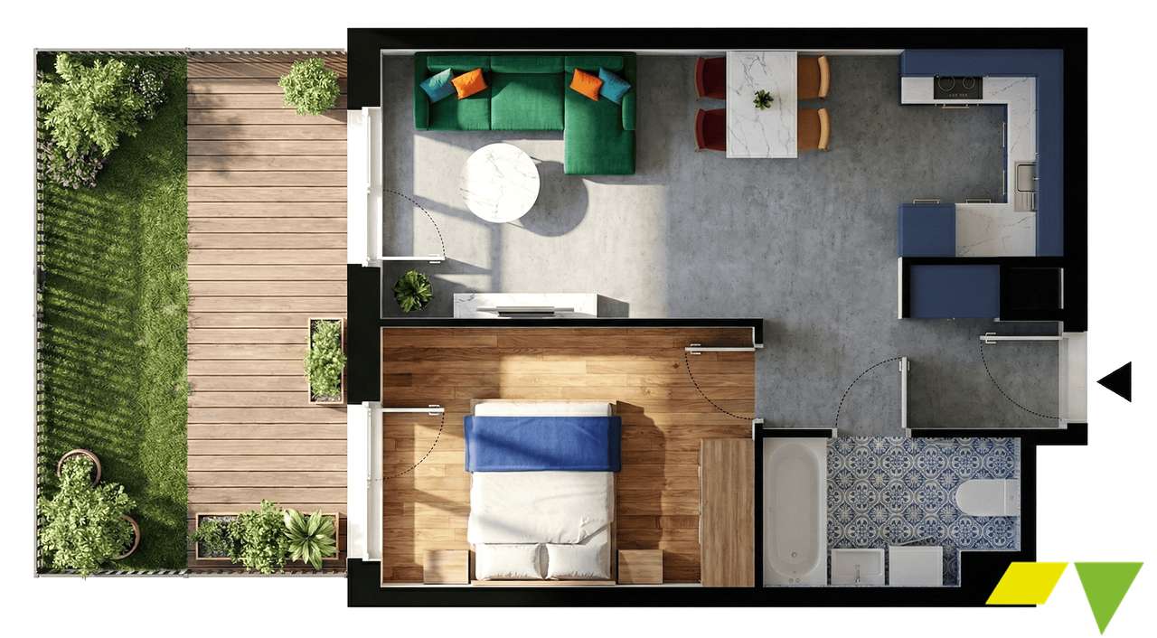 GOTOWE 2 pokoje 43.5 m2 Mokotów | Tramwaj i autobus | 0% prowizji - Pełny obrazek: 5/5