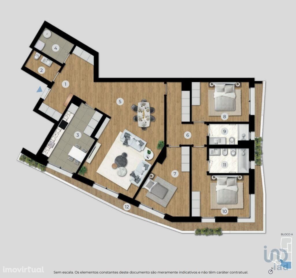 Apartamento T3 em Porto de 152,00 m2